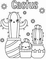 Printable Cactus Coloring Pages sketch template