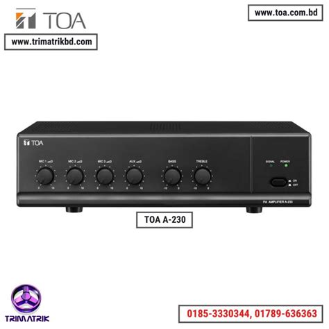 TOA Amplifier in Bangladesh - TOA Bangladesh PA System Supplier