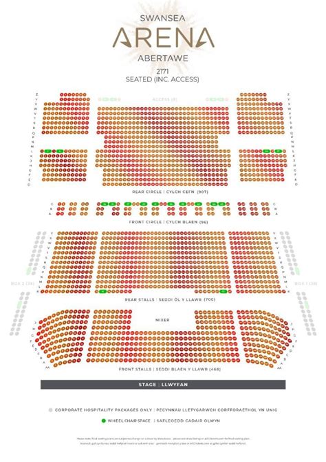 Swansea Arena Seating Plan