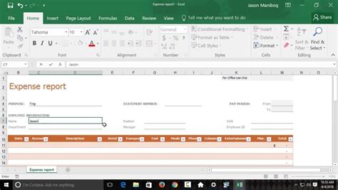 Creating a Workbook Using Templates - Excel 2016 tutorial - YouTube