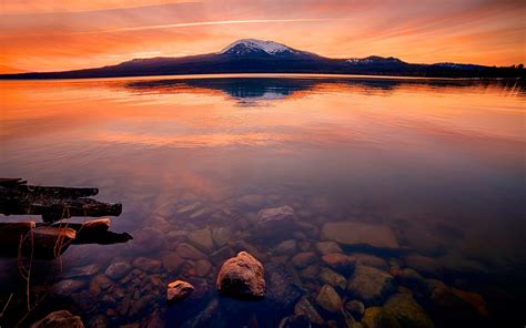 water, Mountains, Sky, Clouds, Landscape, Rocks, Sunset Wallpapers HD / Desktop and Mobile ...
