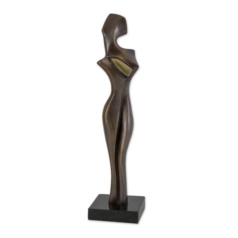 Bronze sculpture - A Woman's Elegance | NOVICA