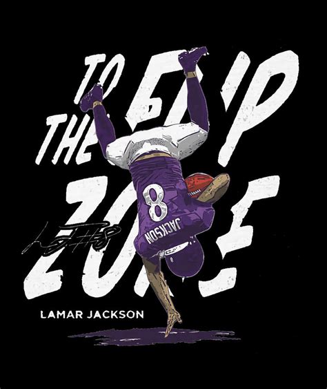 Lamar Jackson Flip Zone Digital Art by Kelvin Kent - Pixels