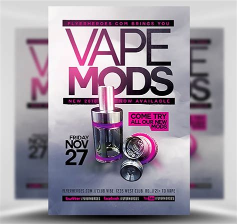 Vape Mods Flyer Template - FlyerHeroes