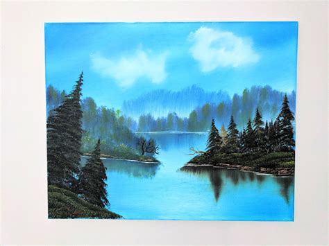 Peaceful Lake Landscape Oil Painting - Etsy