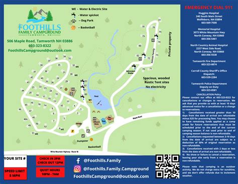 CAMPGROUND MAP — Foothills Family Campground