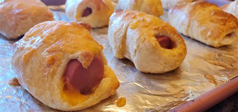 [Homemade] Cheesy Hot Dog Crescent Rolls for the little ones : r/food