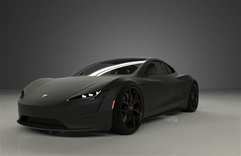 tesla-roadster-matte-black - TESLARATI