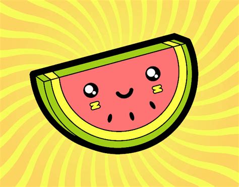 Dibujo de sandia feliz pintado por en Dibujos.net el día 25-09-15 a las 14:38:10. Imprime, pinta ...