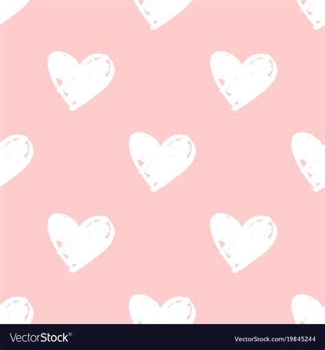 Tile pattern with white hearts on pink background Vector Image