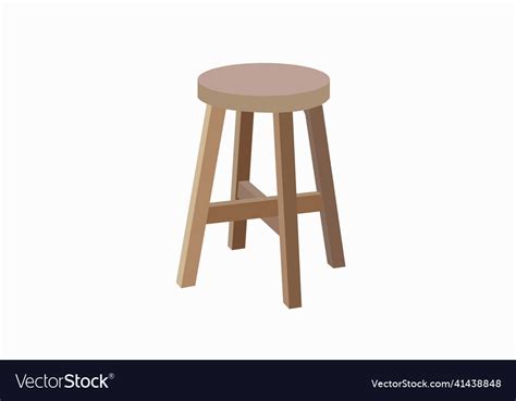 Wooden stool Royalty Free Vector Image - VectorStock