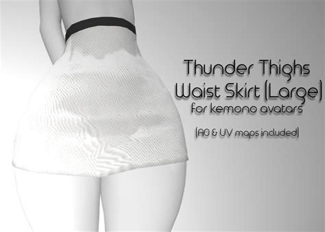 Second Life Marketplace - Kemono Thunder Thighs Waist Skirt (Large)