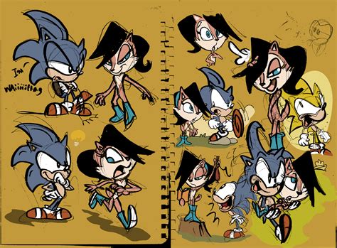 Classic sonic + Sally doodles by Jowybean on DeviantArt