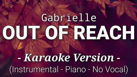 Out Of Reach - Gabrielle (Karaoke Version)🎤 - YouTube