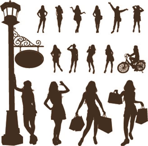 People vector silhouettes Free vector in Encapsulated PostScript eps ...