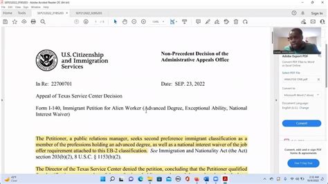 Reviewing denied EB2-NIW applications - YouTube