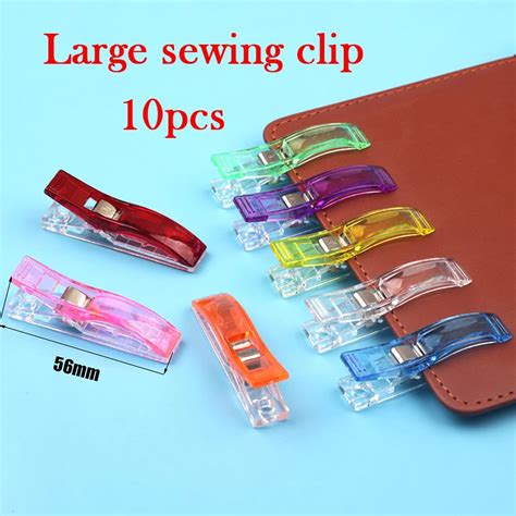 10Pcs-Colorful-Sewing-Clip-Fabric-Clips-Large-Binding-Paper-Clips-Plastic-Sewing-Clamps-DIY ...