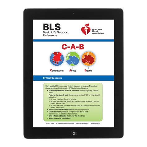 AHA 2020 Basic Life Support (BLS) Digital Reference Card-20-