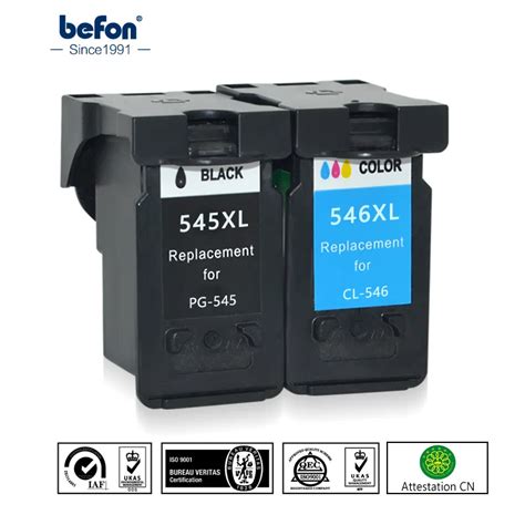 befon Re Manufactured 545XL 546XL Ink Cartridge Replacement for Canon PG545 CL546 for Pixma ...