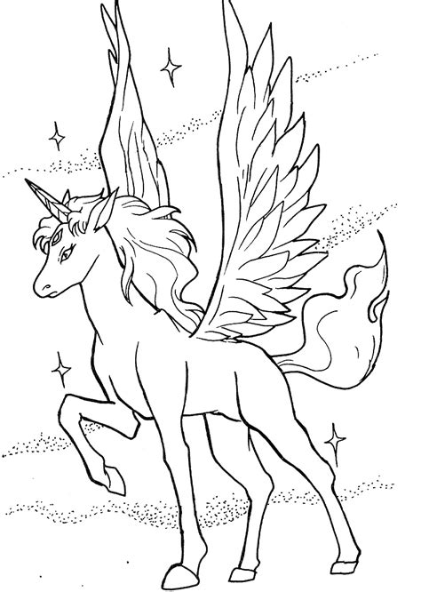 Unicorn And Rainbow Coloring Page - Free Printable Coloring Pages for Kids