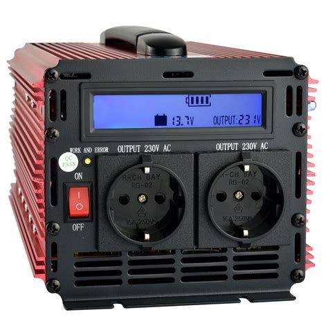 LCD display UPS inverter 3000W 6000W(peak)12v to 220v Inverter+Charger & UPS,Quiet and Fast ...