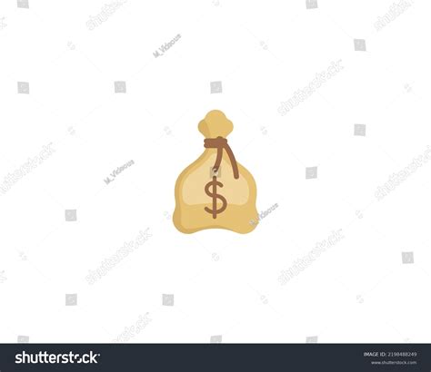 Money Bag Vector Isolated Emoji Icon Stock Vector (Royalty Free ...