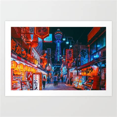 Osaka City Anime Scenes Art Print by HimanshiShah | Society6