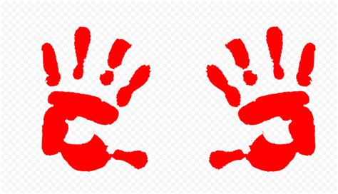 HD Red Two Hands Prints Clipart PNG | Prints, Clip art, Artwork