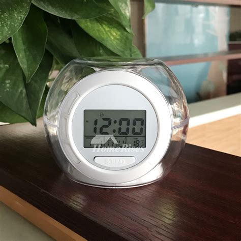 Digital Alarm Clock ABS Light Mmodern Battery Operated White