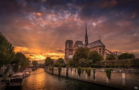 Notre Dame Sunset | Earth photos, Sunset, Photo