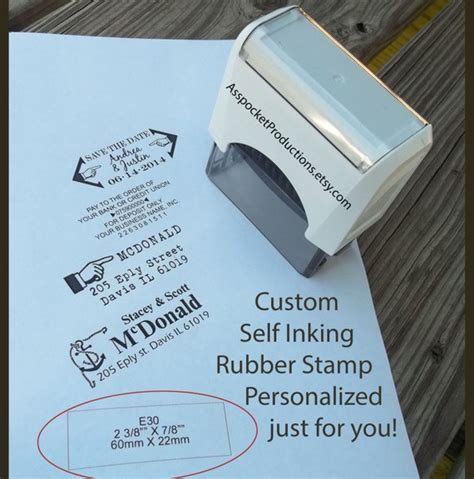 Personalized Self Inking Rubber Stamp E30