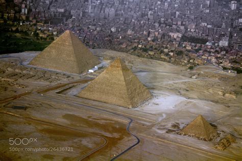 The Great Pyramids of Giza, Egypt: "Lucky shot out of the plane," writes photographer Tim N ...