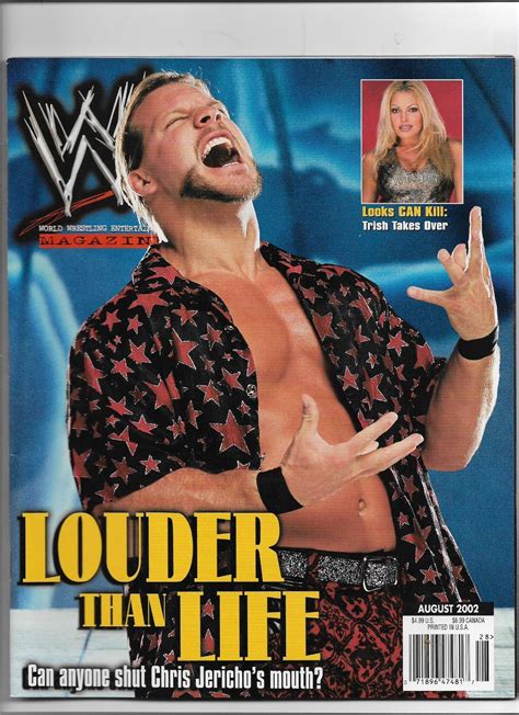 WWE WCW ECW August 2002 Magazine Chris Jericho Trish Stratus 2 sided centerfold | Chris jericho ...