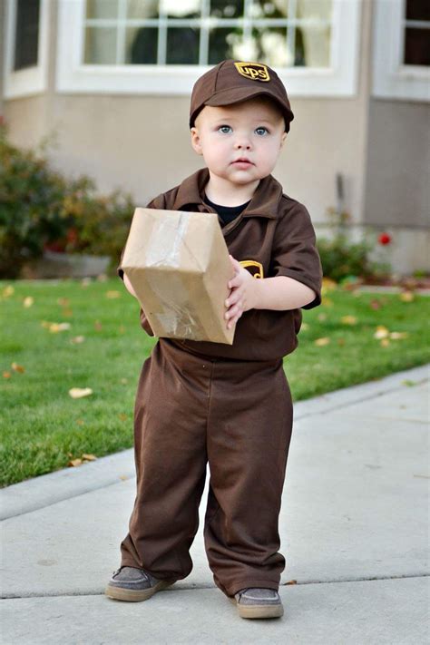 Toddler UPS Delivery Guy Costume (Ages 3-6)