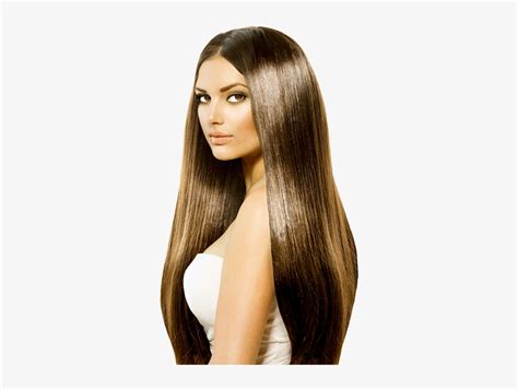 Download Transparent Model Salon Png - Long Hair Silky Brown - PNGkit