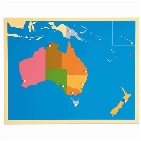 Puzzle Map: Australia - Nienhuis Montessori | Australia map, Montessori geography, Map