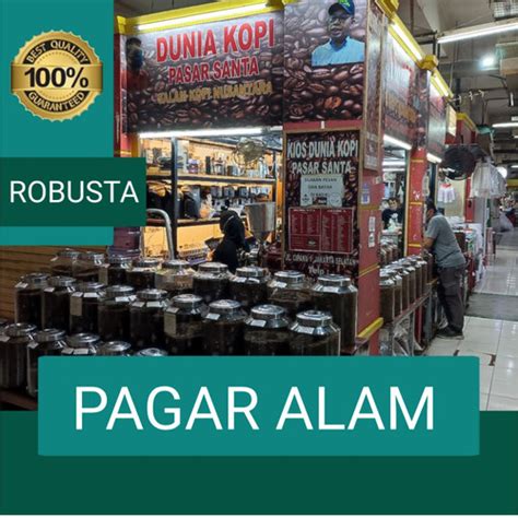 Jual Kopi Robusta Pagar Alam 100 gram - Biji - Jakarta Selatan - Dunia Kopi Santa | Tokopedia