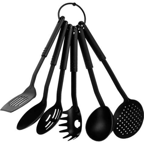 Shop Chef Buddy Black 6-piece Kitchen Utensil Set - Free Shipping On Orders Over $45 - Overstock ...