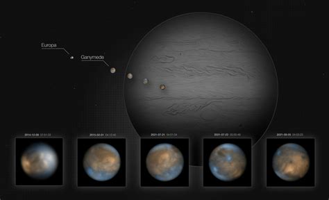 Very Large telescope photographed Europa and Ganymede