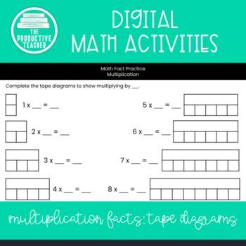 FREE Learning Multiplication Math Facts Using Tape Diagrams Math ...