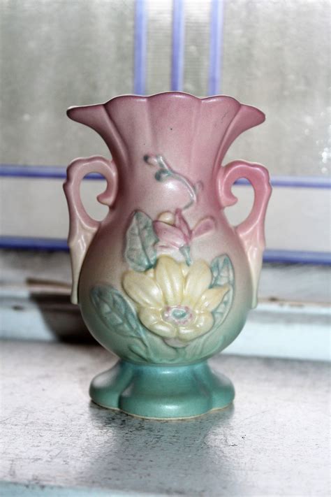 Hull Pottery Magnolia Vase 13 Vintage 1940s