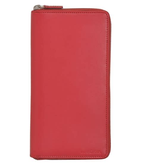 MANDAVA Leather Red Passport Holder - Buy MANDAVA Leather Red Passport Holder Online at Low ...