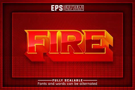 Fire 3d -Editable Text Effect Graphic by pixelscreator · Creative Fabrica