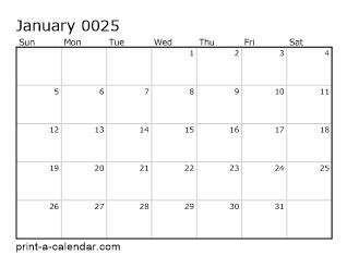 Download 25 Printable Calendars