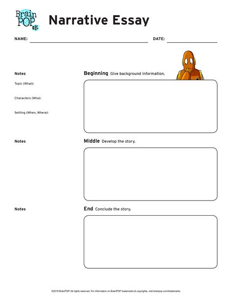 Narrative Essay Graphic Organizer | BrainPOP Educators