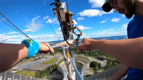 Holmenkollen Zipline Ride 2022 4K Oslo Norway Norge 🇳🇴 - YouTube