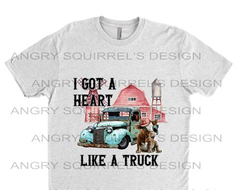 Heart Like a Truck PNG/JPG Only Digital Download Read Description - Etsy