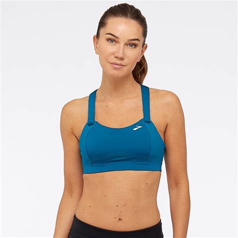 Brooks Womens Juno Sports Bra - Ocean - Womens Clothing - 350071-383 | Pro:Direct Running