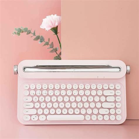 YUNZII ACTTO B305 Wireless Typewriter Keyboard, Retro Bluetooth Aesthetic Keyboard with ...