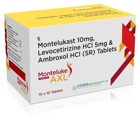 Montelukast Levocetirizine Hcl Ambroxl Monte | Steris Healthcare PVT Ltd